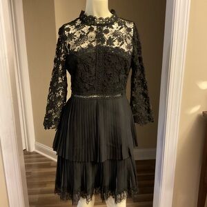 Zara Elegant Black Lace Dress